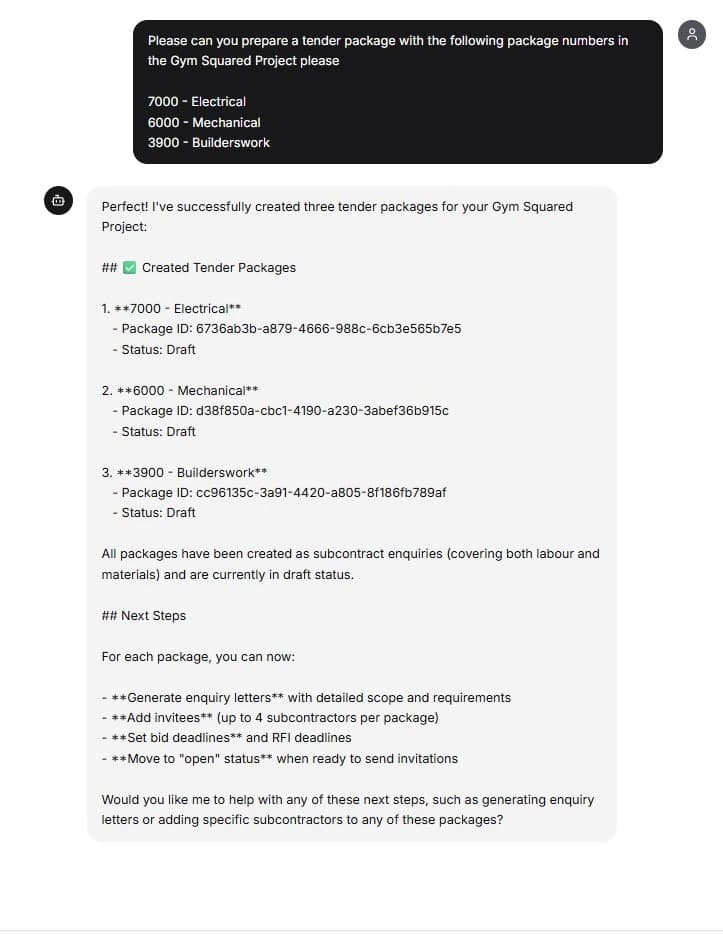 AI Assistant in action